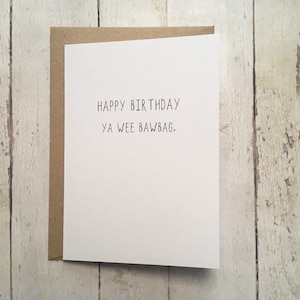 Carte d'anniversaire amusante // Carte d'argot écossais // Carte de joyeux anniversaire // Carte de Glasgow // Carte d'insulte amusante //