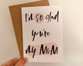 Mother's day card - Funny Mother's Day - Thank you Mum