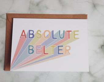 Scottish Well Done card - Thank you card - Absolute Belter