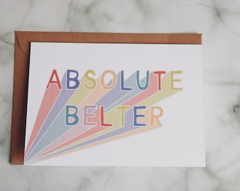 Scottish Well Done card - Thank you card - Absolute Belter