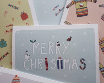 6 x Christmas card park // Christmas card // Quirky Christmas card // Merry Christmas