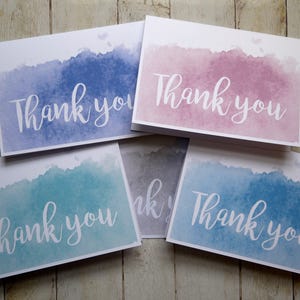 Thank you card pack x 5 Handmade thank you card set Thank you cards Wedding thank you image 3