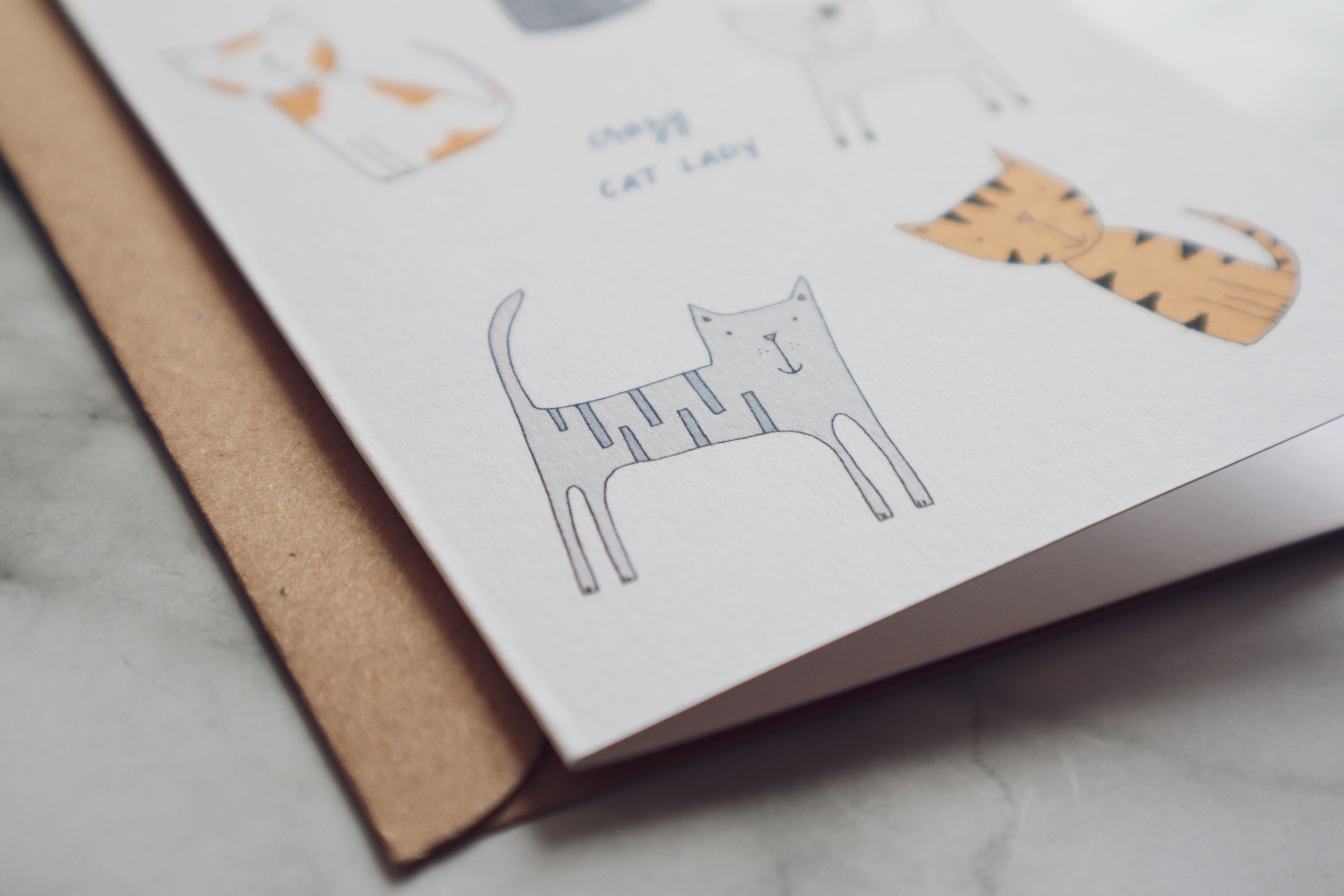 Cat Card - Funny Birthday Card - Eco Birthday Card for Her - Etsy UK