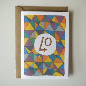 40th Birthday card - Funny birthday card - Fortieth birthday card