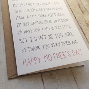Step Mum Mother's day card // Mother figure card // Funny Step Mum card // I know you're not technically my Mum // Thank you Step Mum // image 2