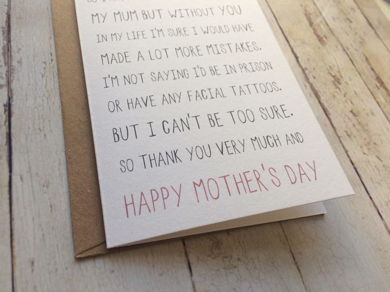 Step Mum Mother's day card // Mother figure card // Funny Step Mum card // I know you're not technically my Mum // Thank you Step Mum // image 2