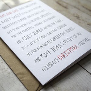 Kerstkaart voor mama en papa / / Merry Christmas ouders / / naar mama en papa met Kerstmis / / Xmas card set / / grappige kerstkaarten / /