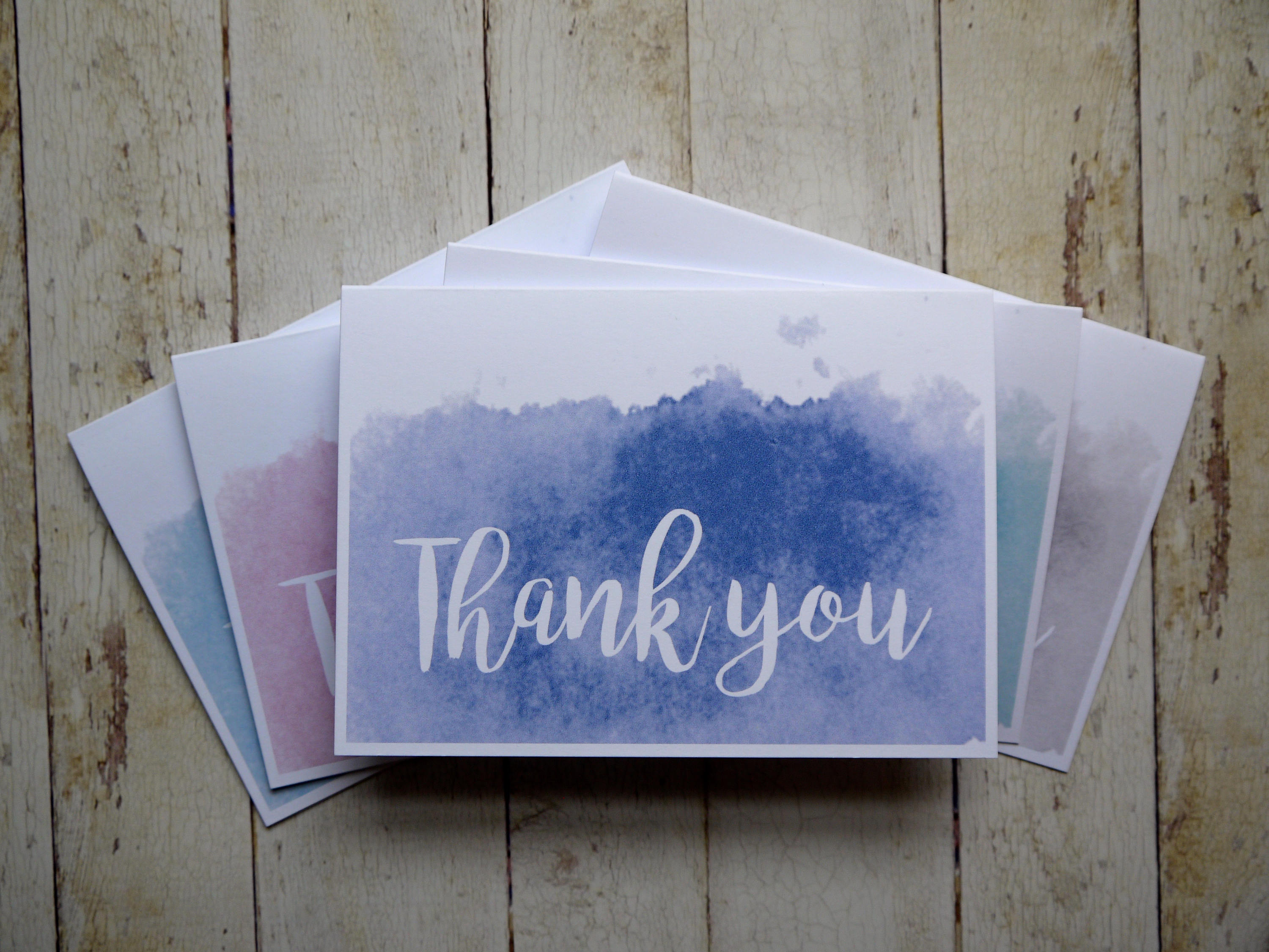 Thank You Card Pack X 5 Handmade Thank You Card Set Thank Etsy