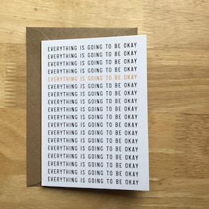 Tout ira bien - Carte porte-bonheur - Nouvelle carte de travail - Carte d'examen