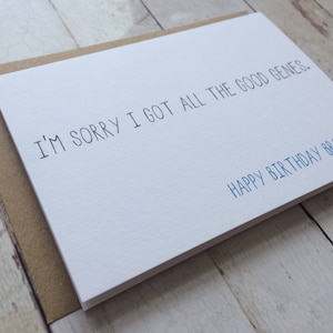 Funny Brother birthday card // Funny birthday card // Birthday card for Brother // Brother's Birthday // Sibling card // Sister to brother image 2