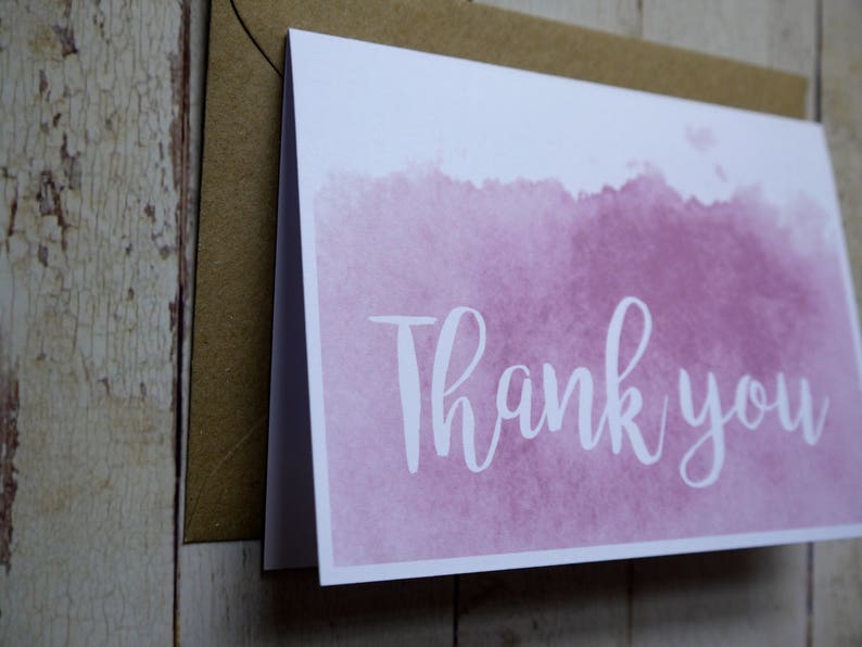 Thank you card pack x 5 Handmade thank you card set Thank you cards Wedding thank you image 5