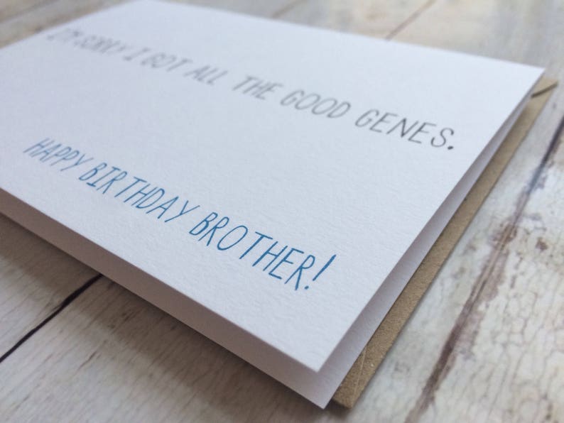 Funny Brother birthday card // Funny birthday card // Birthday card for Brother // Brother's Birthday // Sibling card // Sister to brother image 3