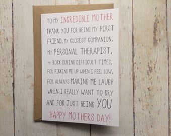 Mother's Day card // Cute Mother's Day Card // Mother's Day // Card for Mum //