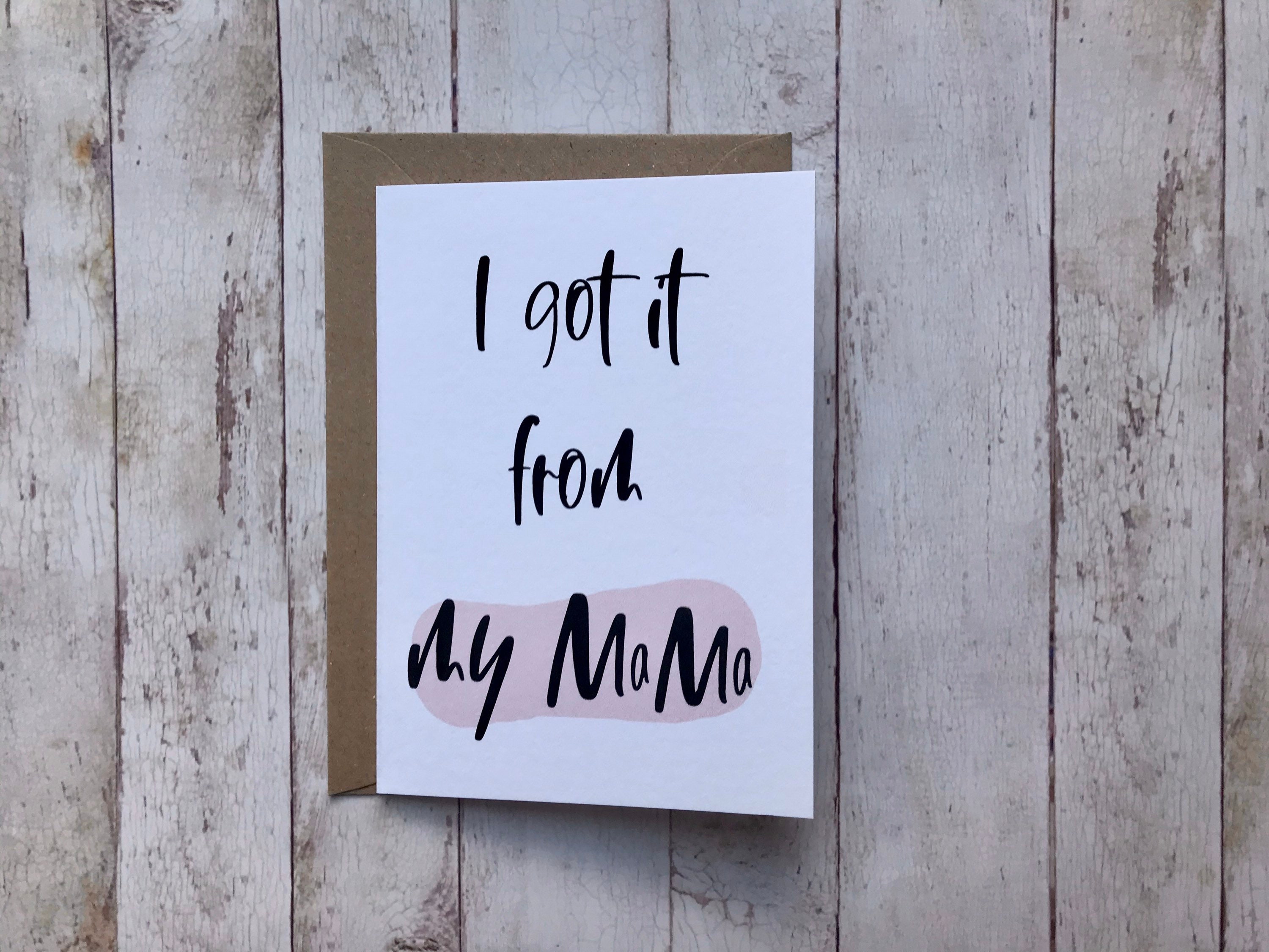 Birthday Card for Mum // Funny Mum Birthday Card // I Got It From My ...