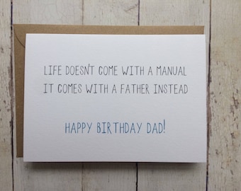 Dad birthday card // Funny Dad birthday card // Birthday card for Dad // Dad's Birthday // Father card // Daughter to Dad // Son to Dad