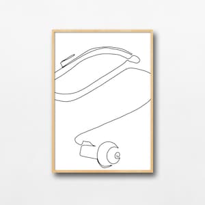 補聴器の抽象 | 難聴 | デジタルプリント | アート | 聴覚学 | 補聴器 | 線画 | 耳の中の受信機 | Resound | HA