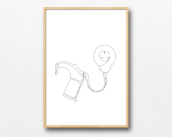 Stampa artistica dell'impianto cocleare: regalo di audiologia