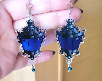 Haunted Lantern Double Sided Acrylic Dangle Earrings