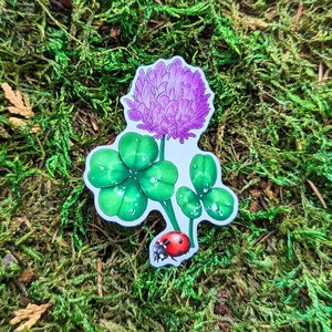 Four Leaf Clover 2&quot; Glossy Vinyl Sticker