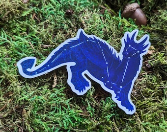 Draco 3.5" Glossy Glitter Vinyl Sticker