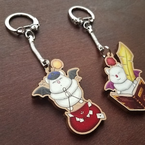 Moogle Wooden Keychains