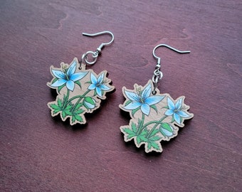 Silent Princess Wooden Dangle Earrings