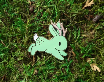 Mint Chocolate Chip Jackalope Hard Enamel Pin