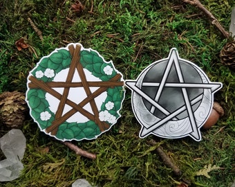Pentacle 3" Glossy Vinyl Stickers