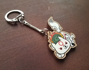 Okami Wooden Keychain