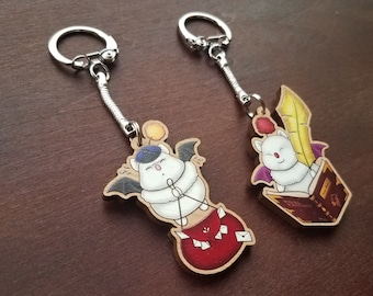 Moogle Wooden Keychains