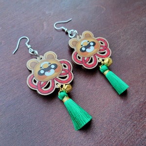 Gouba Wooden Dangle Earrings
