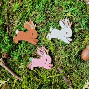Neapolitan Jackalope Hard Enamel Pins