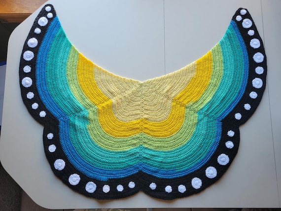 crochet butterfly wings shawl