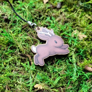 Jackalope Wooden Charm