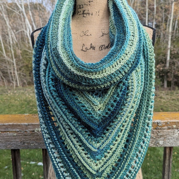 Blue Spruce Wild Oleander Hooded Scarf