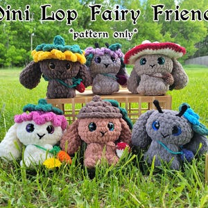 6 in 1 Mini Lop Fairy Friends Crochet Pattern