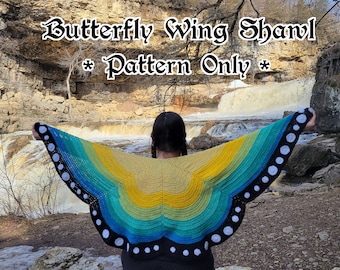 Butterfly Wing Shawl Crochet Pattern