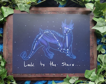 Look to the Stars 8.5x11 Print + Silver Foil Edition