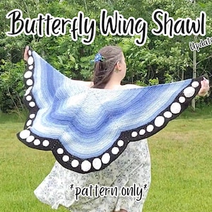 Butterfly Wing Shawl Crochet Pattern