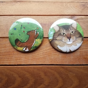 Norwegian Forest Cat Buttons
