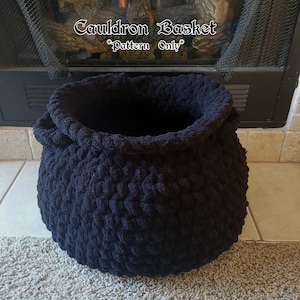 Cauldron Basket Crochet Pattern
