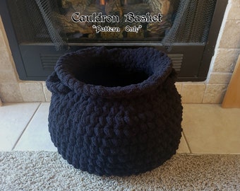 Cauldron Basket Crochet Pattern