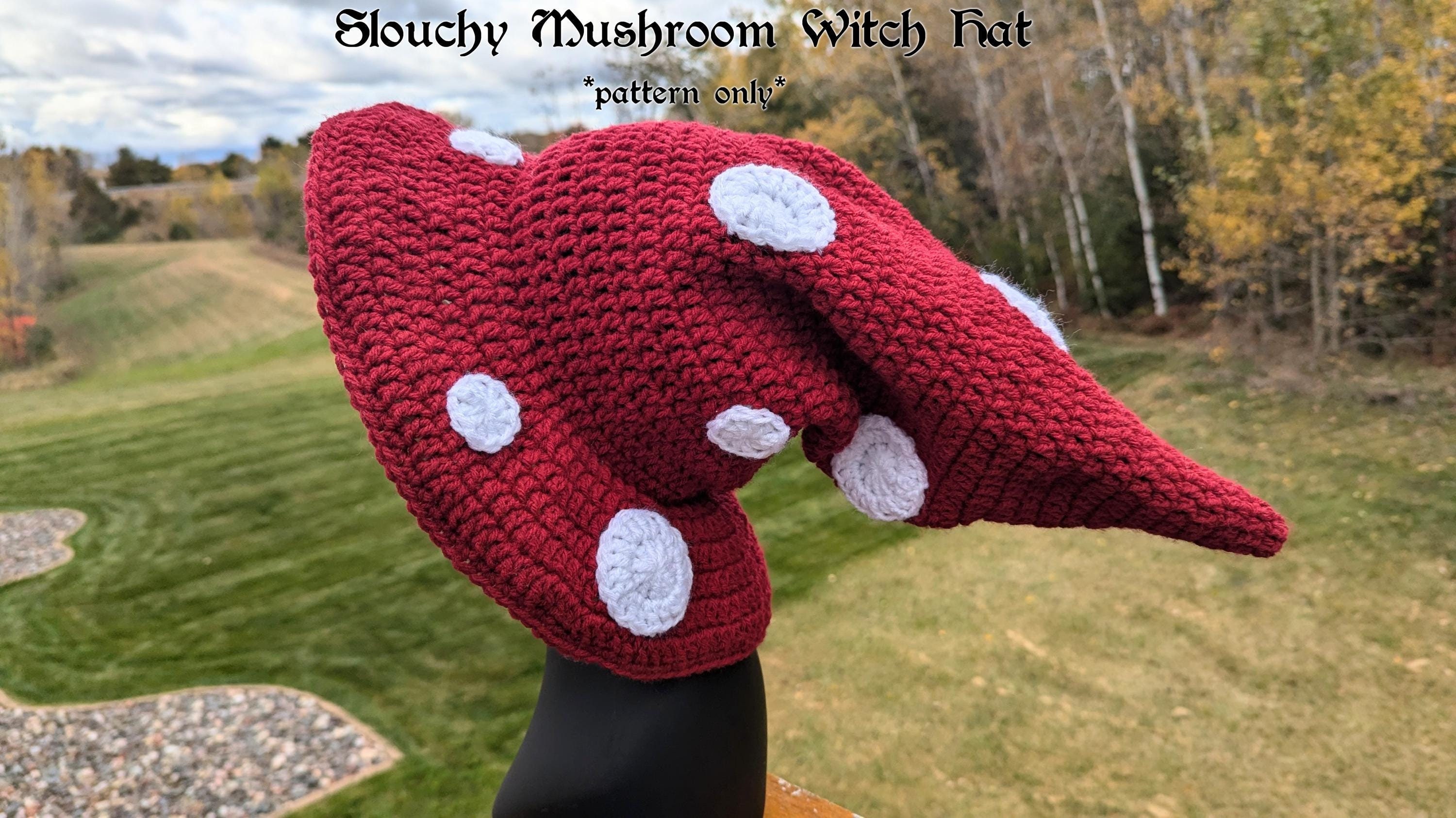 Handmade crochet slouchy witch hat Free crochet witch hat pattern | Gathered main image 4