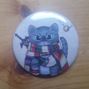 Library Cat Button