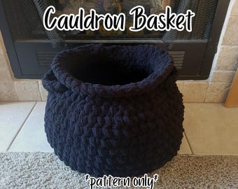 Cauldron Basket Crochet Pattern
