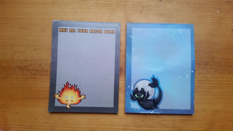 Calcifer /& Toothless Memo Pads