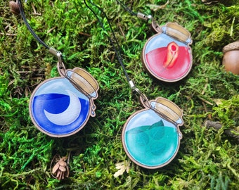 Potion Bottle Wooden Charms