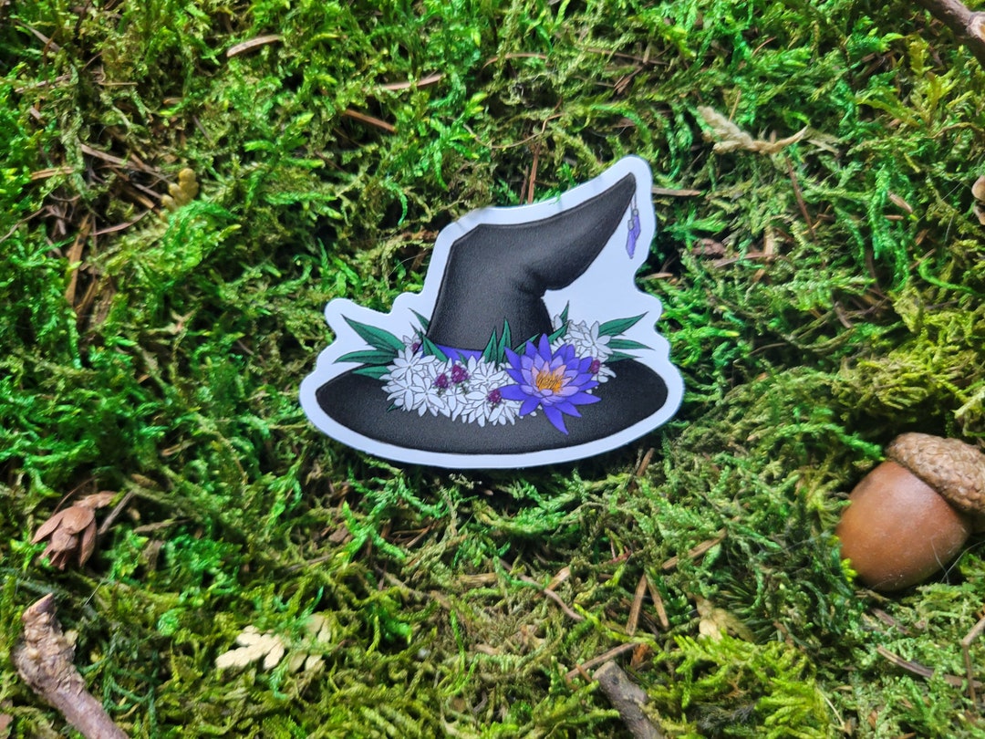 Witch Hat 2" Glossy Vinyl Sticker - Etsy