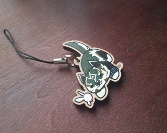 Wolf Link Wooden Charm