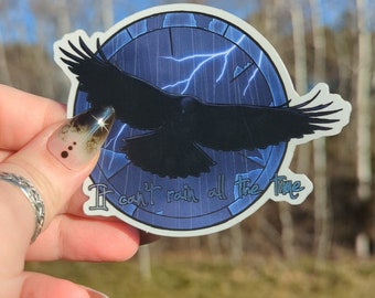 The Crow 3" Matte Mirror Vinyl Sticker